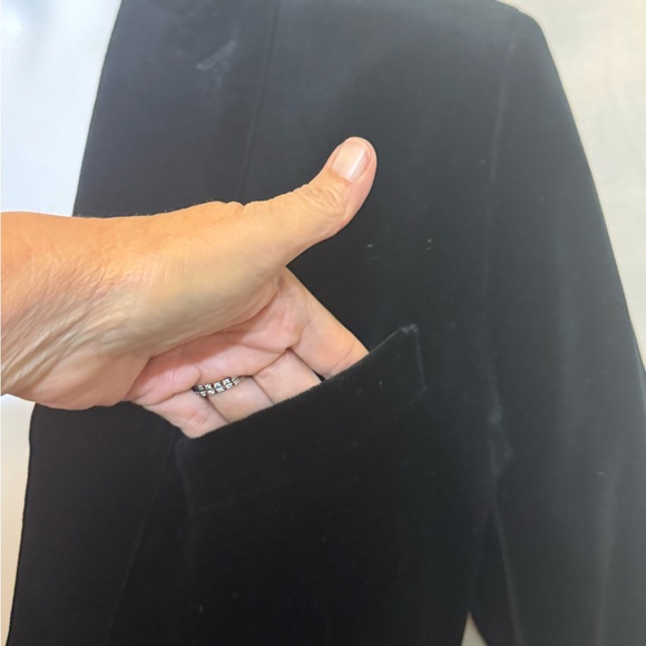 B-272 Men’s Banana Republic Black Lined Blazer‎ Suit Jacket Size 42R - Picture 9 of 16